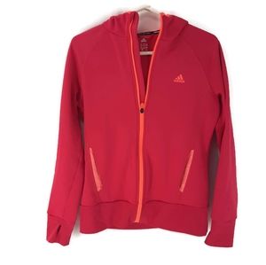 Adidas athletic hooded climalite jacket medium